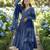 women's cotton blend printed angarkha kurta palazzo with dupatta set