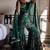 women's georgette printed kurta sharara with dupatta set