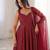 women's chanderi woven butta motiff anarkali kurta pant with dupatta set