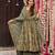 women's cotton blend printed anarkali kurta palazzo with dupatta set