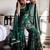 women's georgette printed kurta sharara with dupatta set