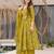 women's cotton blend printed anarkali kurta palazzo with dupatta set