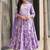 women's cotton blend printed anarkali kurta palazzo with dupatta set