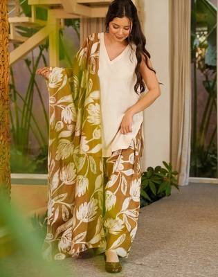 women's cotton blend farshi salwar with dupatta set 3