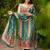 women's chanderi printed kurta pant with dupatta set