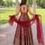 women's chanderi woven motiff anarkali kurta pant with dupatta set