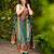 women's chanderi printed kurta pant with dupatta set