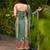 women's chanderi printed kurta pant with dupatta set