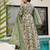 women's cotton blend printed anarkali kurta palazzo with dupatta set