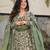 women's cotton blend printed anarkali kurta palazzo with dupatta set