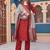women's art silk woven butta motiff kurta pant with dupatta set