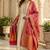 women's art silk embroidered kurta pant with banarasi dupatta set