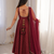women's chanderi woven butta motiff anarkali kurta pant with dupatta set