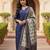 women's art silk woven butta motiff kurta pant with dupatta set