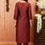 women's art silk woven butta motiff kurta pant with dupatta set