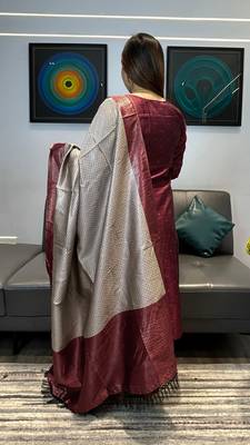 women's art silk woven butta motiff kurta pant with dupatta set 3