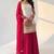 women's chinnon silk embroidered kurta palazzo with dupatta set