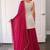 women's chinnon silk embroidered kurta palazzo with dupatta set
