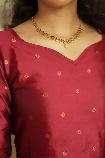 women's art silk woven butta motiff kurta pant with dupatta set