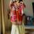 women's shimmer silk embroidered kurta sharara with dupatta set