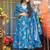 women's cotton blend printed anarkali kurta palazzo with dupatta set