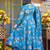 women's cotton blend printed anarkali kurta palazzo with dupatta set