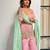 women's shimmer silk embroidered kurta palazzo with dupatta set