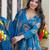 women's cotton blend printed anarkali kurta palazzo with dupatta set