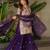 women's shimmer silk embroidered kurta sharara with dupatta set