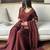 women's silk embroidered kurta palazzo with dupatta set
