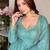 women's chinnon silk embroidered anarkali kurta pant with dupatta set