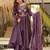 women's soft georgette embroidered anarkali kurta palazzo with dupatta set