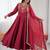 women's crunchy silk embroidered anarkali kurta pant with dupatta set