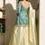 women's shimmer silk embroidered kurta palazzo with dupatta set