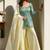 women's shimmer silk embroidered kurta palazzo with dupatta set