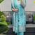 women's vichitra silk embroidered anarkali kurta pant with dupatta set