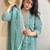 women's vichitra silk embroidered anarkali kurta pant with dupatta set
