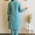 women's vichitra silk embroidered anarkali kurta pant with dupatta set