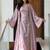 women shimmer silk embroidered kurta palazzo with shrug set