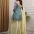 women's shimmer silk embroidered kurta palazzo with dupatta set