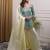 women's shimmer silk embroidered kurta palazzo with dupatta set