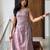 women shimmer silk embroidered kurta palazzo with shrug set