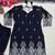 women's chinnon silk embroidered kurta sharara with dupatta set