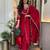 women's silk blend embroidered kurta palazzo with dupatta set