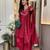 women's silk blend embroidered kurta palazzo with dupatta set
