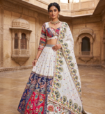 Navratri Special Designer Multicolor Digital Print  And Real Mirror Work Lehenga Choli with Dupatta