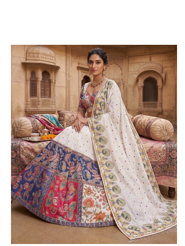 Navratri Special Designer Multicolor Digital Print  And Real Mirror Work Lehenga Choli with Dupatta 3