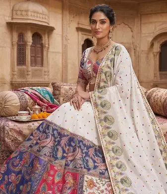 Navratri Special Designer Multicolor Digital Print  And Real Mirror Work Lehenga Choli with Dupatta