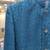 Blue jacquard silver jari jodhpuri for men