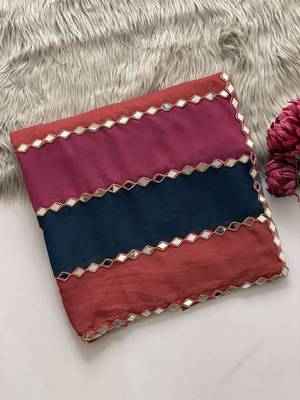 Multicolor Stripe Designer Saree 2